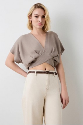 TOP BSB FASHION CROP MANGA...